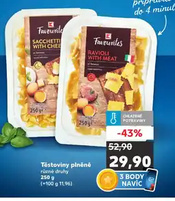 Kaufland Těstoviny plněné nabídka
