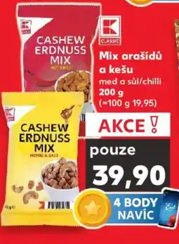 Kaufland Mix arašídů a kešu nabídka