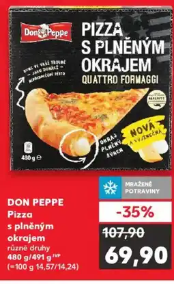 Kaufland DON PEPPE Pizza s plněným okrajem nabídka