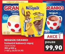 Kaufland NESQUIK/GRANKO Instantní kakaový nápoj nabídka