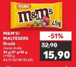 Kaufland M&M'S/ Maltesers Dražé nabídka