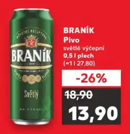 Kaufland BRANÍK Pivo nabídka