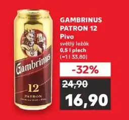 Kaufland GAMBRINUS Patron 12 Pivo nabídka
