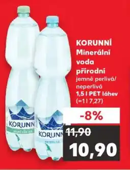 Kaufland KORUNNI Minerální voda přírodní nabídka