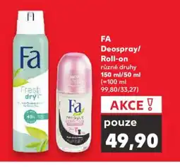 Kaufland FA Deospray/ Roll-on nabídka
