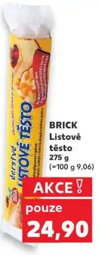 Kaufland BRICK Listové těsto nabídka