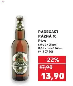 Kaufland RADEGAST RÁZNÁ 10 Pivo nabídka