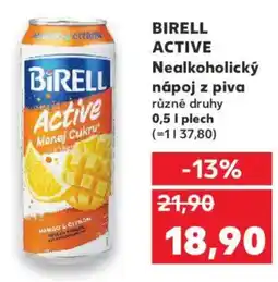 Kaufland BIRELL Active Nealkoholický nápoj z piva nabídka