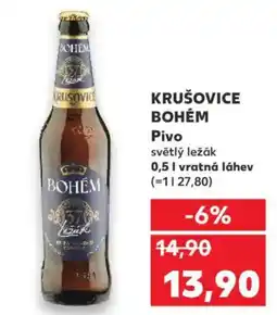 Kaufland KRUŠOVICE BOHÉM Pivo nabídka