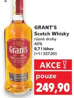 Kaufland GRANT'S Scotch Whisky nabídka