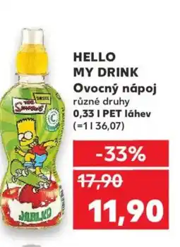 Kaufland HELLO My Drink Ovocný nápoj nabídka
