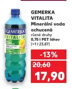 Kaufland GEMERKA Vitalita Minerální voda Ochucená nabídka