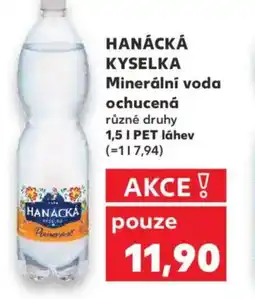 Kaufland HANÁCKÁ KYSELKA Minerální voda ochucená nabídka