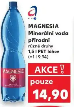 Kaufland MAGNESIA Minerální voda přírodní nabídka