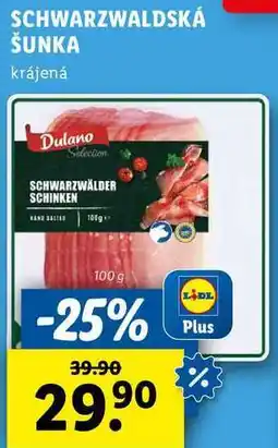 Lidl SCHWARZWALDSKÁ ŠUNKA, 100 g nabídka