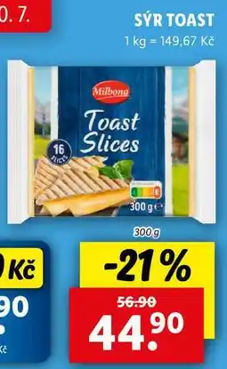 Lidl SÝR TOAST,300 g nabídka