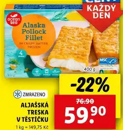 Lidl ALJAŠSKÁ TRESKA V TĚSTÍČKU, 400 g nabídka