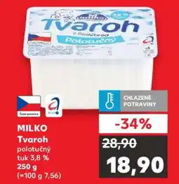 Kaufland Milko Tvaroh polotučný nabídka