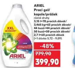 Kaufland ARIEL Prací gel/ kapsle/prášek nabídka