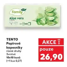Kaufland TENTO Papírové kapesníky nabídka