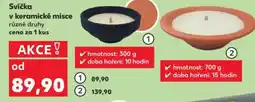 Kaufland Svíčka v keramické misce nabídka