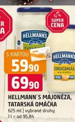 Terno Hellmann's majonéza, tatarská omáčka 625ml, vybrané druhy nabídka