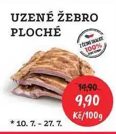 RABBIT řeznictví UZENÉ ŽEBRO PLOCHÉ 100g nabídka