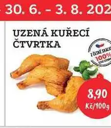 RABBIT řeznictví UZENÁ KUŘECÍ ČTVRTKY 100g nabídka