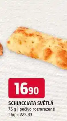 Terno Schiacciata světká 75 g pečivo rozmrazené nabídka