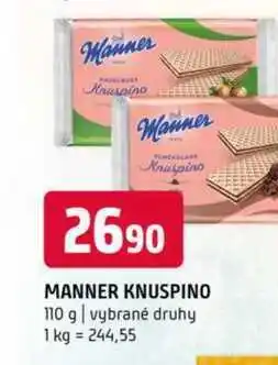 Terno Manner knuspino 110g, vybrané druhy nabídka