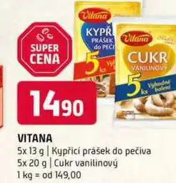 Terno Vitana 5x 13 g Kypřicí prášek do pečiva 5x 20 g Cukr vanilinový nabídka