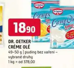 Terno Dr. Oetker créme olé 49-50 g puding bez vaření vybrané druhy nabídka