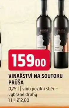 Terno Vinařství na soutoku průša 0,75l víno pozdní sběr vybrané druhy nabídka