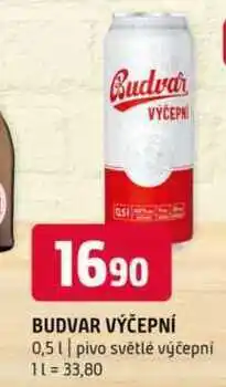 Terno Budweiser Budvar Světlé výčepní pivo 0,5l nabídka