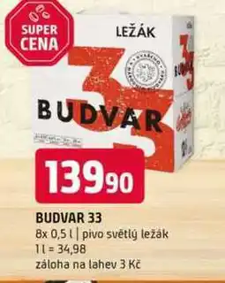 Terno Budweiser Budvar B:Original Pivo světlý ležák 8 x 0,5l nabídka
