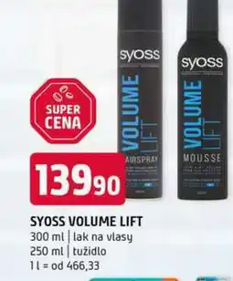 Terno Syoss volume lift 300 ml lak na vlasy 250 ml tužidlo nabídka