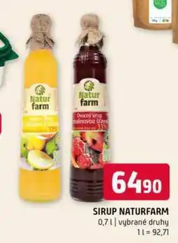Terno Sirup naturfarm 0,7l vybrané druhy nabídka