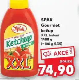 Kaufland SPAK Gourmet kečup nabídka