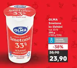 Kaufland OLMA Smetana 33% % ke šlehání nabídka
