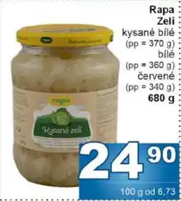 Jip Rapa Zelí nabídka