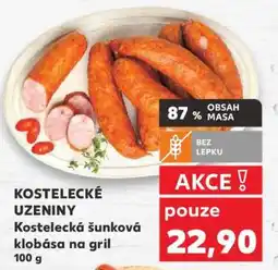 Kaufland Kostelecká šunková klobása na gril nabídka