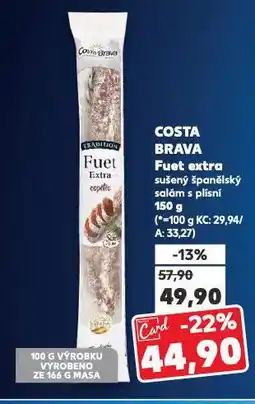 Kaufland Costa brava fuet iberico nabídka