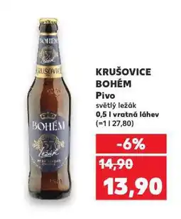 Kaufland Pivo krušovice bohém nabídka