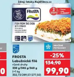 Kaufland Frosta labužnické rybí filé nabídka