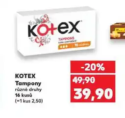 Kaufland Kotex dámské tampony nabídka
