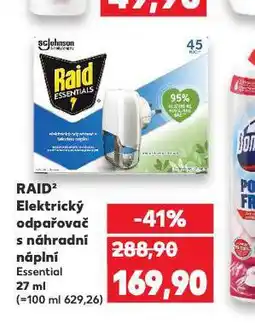 Kaufland Raid elektrický odpařovač náhradní nabídka