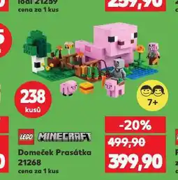 Kaufland Lego minecraft domeček prasátka nabídka