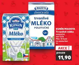 Kaufland Madeta jihočeské trvanlivé mléko nabídka