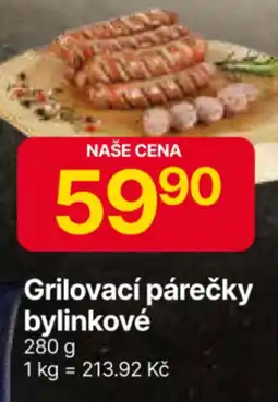 Hruška Grilovací párečky bylinkové nabídka