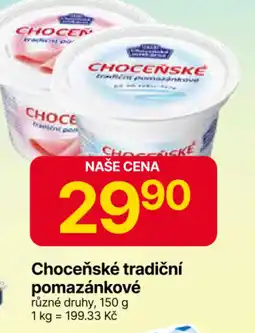 Hruška Choceňské tradiční pomazánkové nabídka